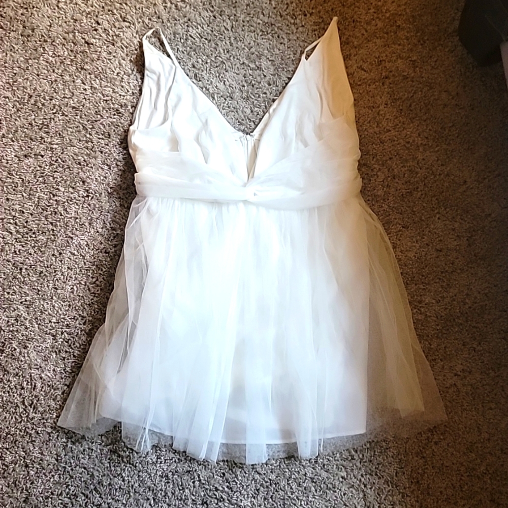 White tulle Dress, Fashion Nova